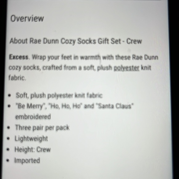 Rae Dunn cozy Socks Crew Santa hohoho be merry NEW BNIP Christmas - Picture 3 of 11